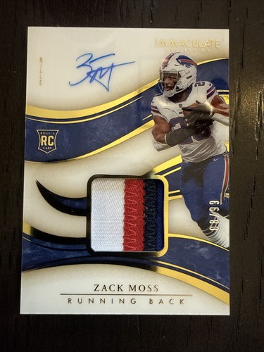 2020 immaculate zack moss - immaculate, gold